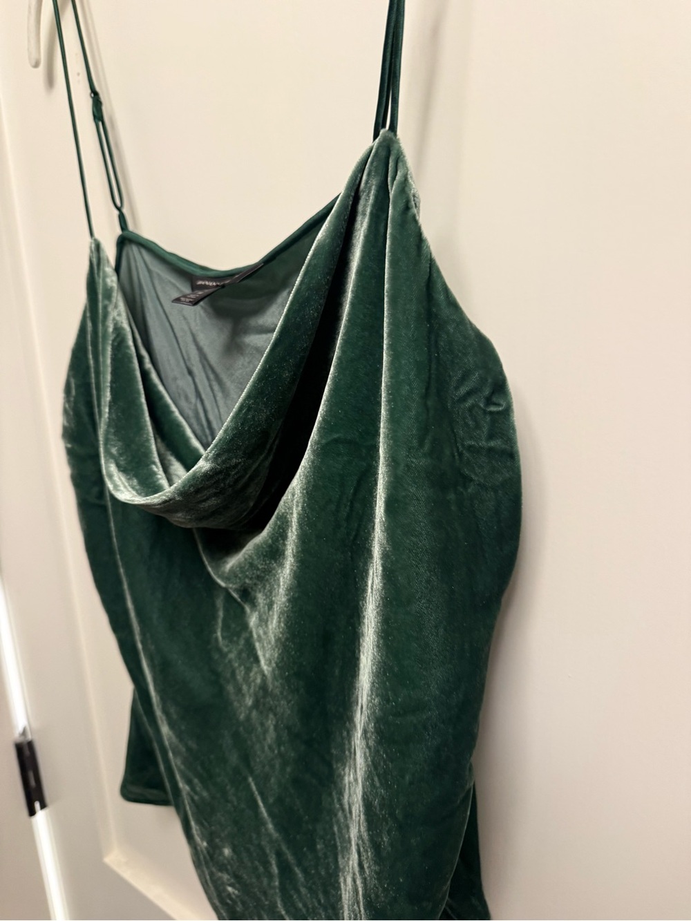 Banana Republic Forest Green Velvet Cowl Neck Cami - Picture 5 of 6